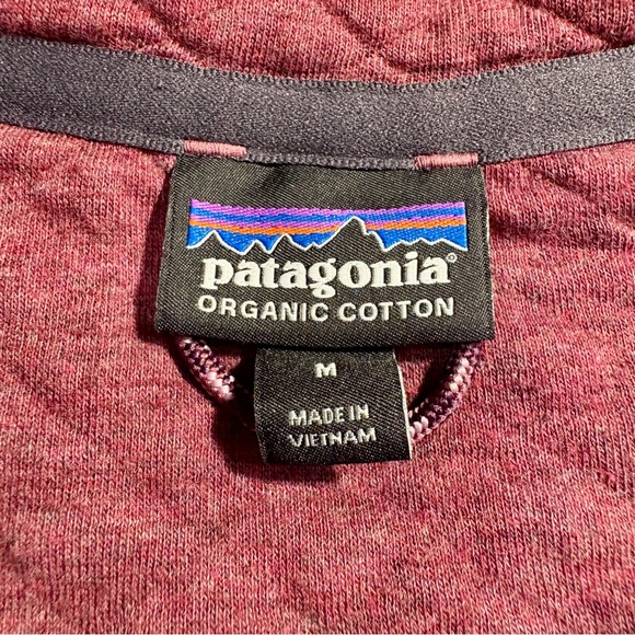 PATAGONIA Burgundy Quilted Pullover Size Medium - Picture 6 of 8